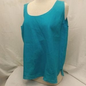 Luiselle 100% Linen Tank Top Size L